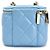 Pochette Vanity Mini Matelassé da donna Chanel - Borsa a tracolla Blu chiaro - vista 2
