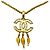 Collana con pendente Chanel Vintage Gold D'oro - vista 2