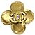 Broche Chanel Vintage Clover Dourado