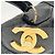 Borsa Chanel Matelassé nera in pelle di vitello granulata oro Nero - vista 7