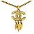 Collana con pendente Chanel Vintage Gold D'oro - vista 2