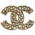 Broche de mujer Chanel en negro, dorado y blanco - vista 2
