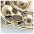 Broche de mujer Chanel en negro, dorado y blanco - vista 4