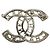 Spilla in argento Chanel con perla finta e strass - vista 2