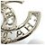 Spilla in argento Chanel con perla finta e strass - vista 5