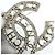 Spilla in argento Chanel con perla finta e strass - vista 7