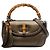 Gucci New Bamboo Satchel aus Leder in Braun Medium Bronze