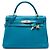 Hermès Blue Clemence Kelly II Retourne 32