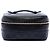 Chanel Black CC gestepptes Lammleder Vanity Case Schwarz