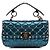 Borsa Valentino Blue Small Metallic Lambskin Rockstud Spike