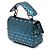 Borsa Valentino Blue Small Metallic Lambskin Rockstud Spike - vista 2