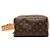 Louis Vuitton Marrone Monogram Locker Dopp Kit Clutch
