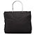Tote Prada Tasche Brown Tessuto mit Metallgriff Braun Dunkelbraun