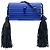 Bolso de mano Opium monogram Saint Laurent en acrílico acanalado azul y piel de cordero con flecos