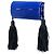 Bolso de mano Opium monogram Saint Laurent en acrílico acanalado azul y piel de cordero con flecos - vista 2
