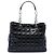 Dior Black Large Patent Cannage Lady Dior Soft Shopping Tote Nero
