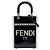 Borsa shopper Fendi Sunshine Mini in tela e vernice nera