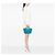 Borsa a mano Mini Swing in vitello blu Gucci Turchese - vista 5