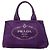 Tote en toile Canapa violette avec logo Prada Violet foncé
