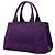 Tote en toile Canapa violette avec logo Prada Violet foncé - vue 2