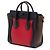 Céline Borsa Celine Red Nano Tricolor Leather Luggage Tote - vista 2