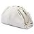 Bottega Veneta White Lambskin The Mini Pouch Crossbody Bianco Bianco sporco - vista 2