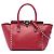 Borsa Valentino Red Small Leather Rockstud Trapeze Rosso