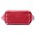 Borsa Valentino Red Small Leather Rockstud Trapeze Rosso - vista 3