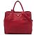Tote Open Convertible in Vitello Daino rosso Prada
