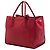 Tote Open Convertible in Vitello Daino rosso Prada - vista 2