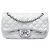 Chanel Silver Medium Calfskin Ice Cube On the Rocks Flap Argento