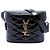 Borsa a tracolla June Box in vernice trapuntata nera Saint Laurent Nero
