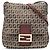 Fendi Marrone Zucchino Canvas Crossbody Marrone chiaro