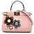 Borsa Fendi Pink Micro Leather Flowerland Peekaboo Rosa