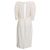 Vestido midi de mangas bufantes Khaite em viscose branca Branco Cru - vista 3