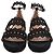 Sandali bassi open toe in scamosciato nero con taglio laser Alaïa - vista 2