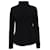 Theory gerippter Rollkragenpullover aus schwarzem Kaschmir