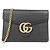 Portefeuille à chaîne en cuir Gucci GG MARMONT Noir