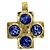 Collana con pendente blu e oro Chanel D'oro