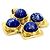 Collana con pendente blu e oro Chanel D'oro - vista 3