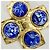 Collana con pendente blu e oro Chanel D'oro - vista 5