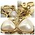 Spilla Chanel oro con perle finte e strass D'oro - vista 5