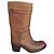 Botas Free Lance Tommy 7 Ziprelmindger de cuero marrón Castaño
