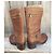 Botas Free Lance Tommy 7 Ziprelmindger de cuero marrón Castaño - vista 4