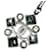 Collana con strass Chanel Nero