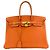 Hermès Borsa Hermes Birkin 35 in pelle Taurillon Clemence Arancione