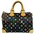 Borsa Louis Vuitton Speedy 30 Monogram Multicolor in pelle Nero Multicolore - vista 3