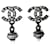 Chanel Silver Drop Earrings Silvery  - view 1