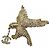 Spilla Chanel Vintage placcata in oro e strass D'oro