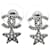 Orecchini Chanel Rhinestone Stud Argento  - vista 1